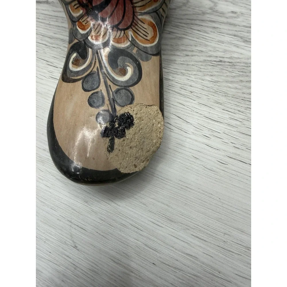 Tonala Mexican Pottery Toucan Figurine Hand Painted Folk Art - Picture 4 of 7